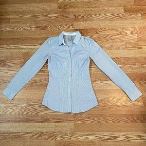 H&M Blue and White Striped Shirt